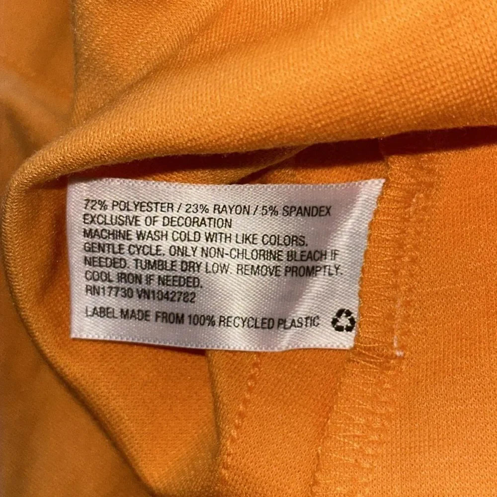 Wild Fable Orange Retro Tennis Skirt Size Large High Waist Athletic Style